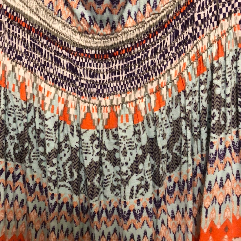 Strapless Patterned Summer Dress - image 2